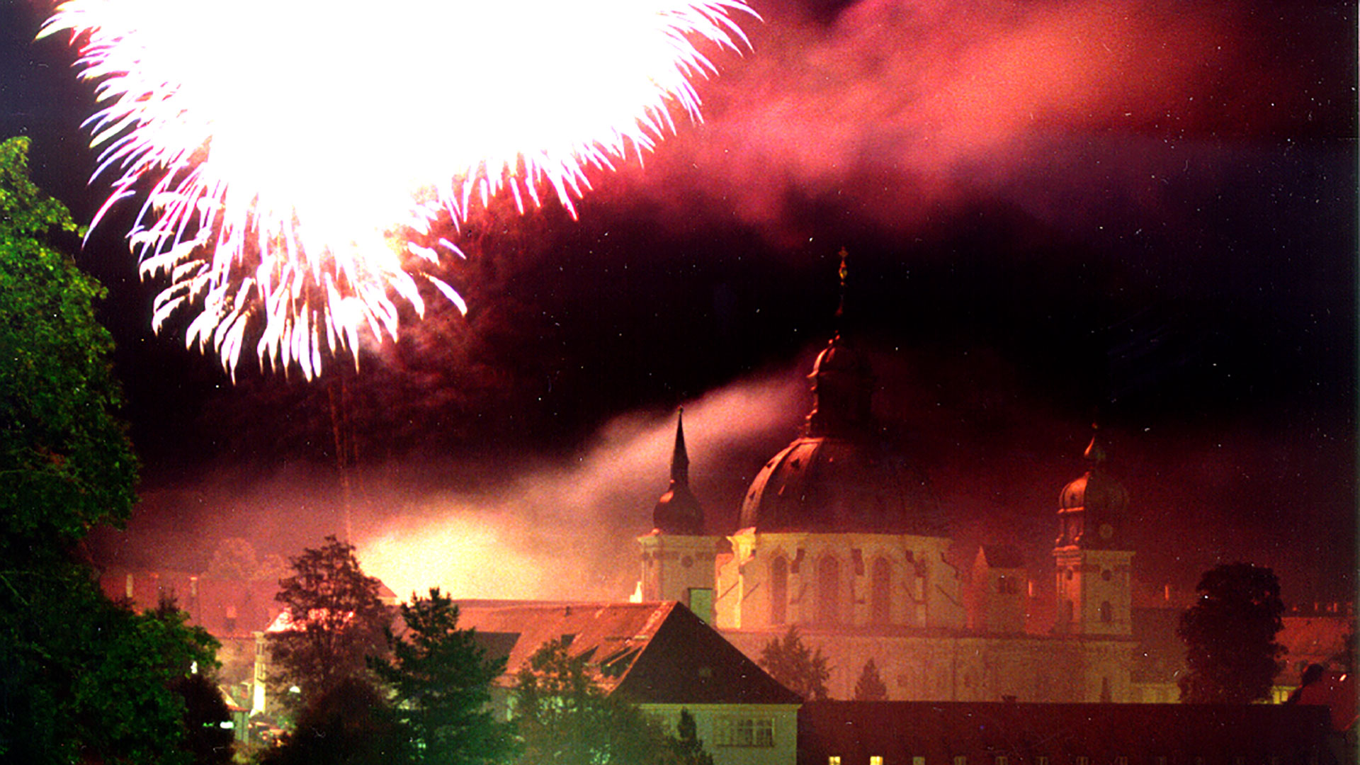 Feuerwerk am Kloster Ettal